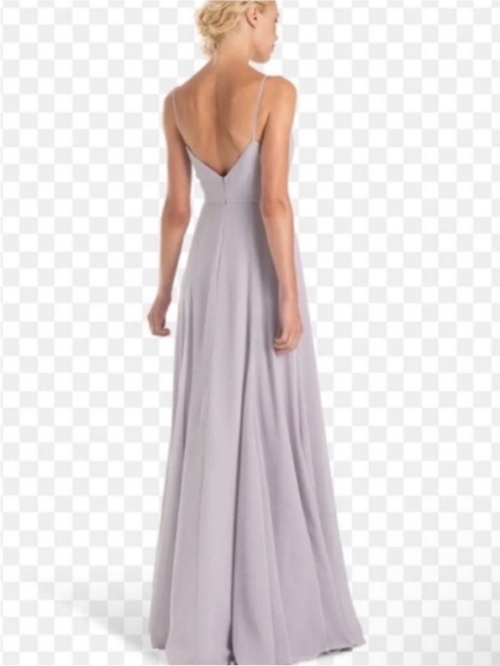 Joanna August Claudette Lavender Backless Spaghetti-Strap Gown Sz 6